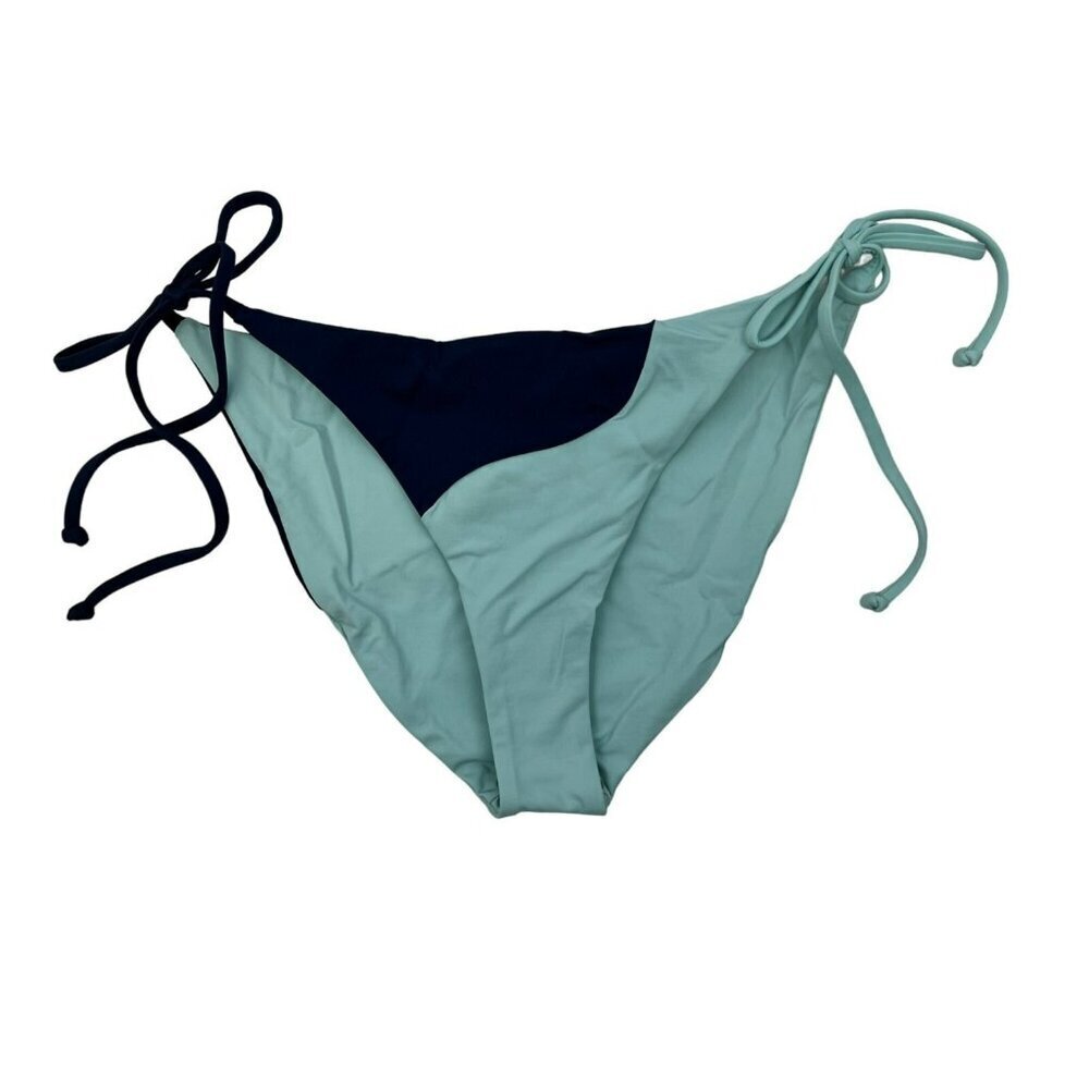 L*Space Women’s Dani String Bikini Top Full Cut Mint/Navy Sz XS New
